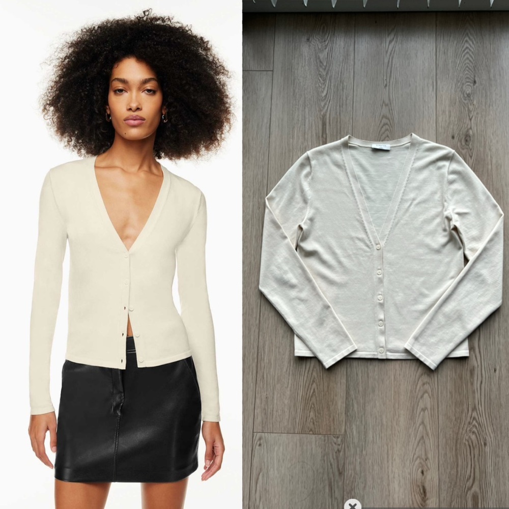 Babaton Belin V-Neck Cardigan Sz L
